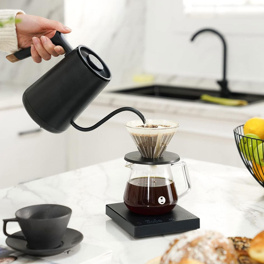 TIMEMORE Fish Smart Prominent Electric Pour Over Kettle (Black/White) | 900ml Right handed - Dian by Nimbus Labs