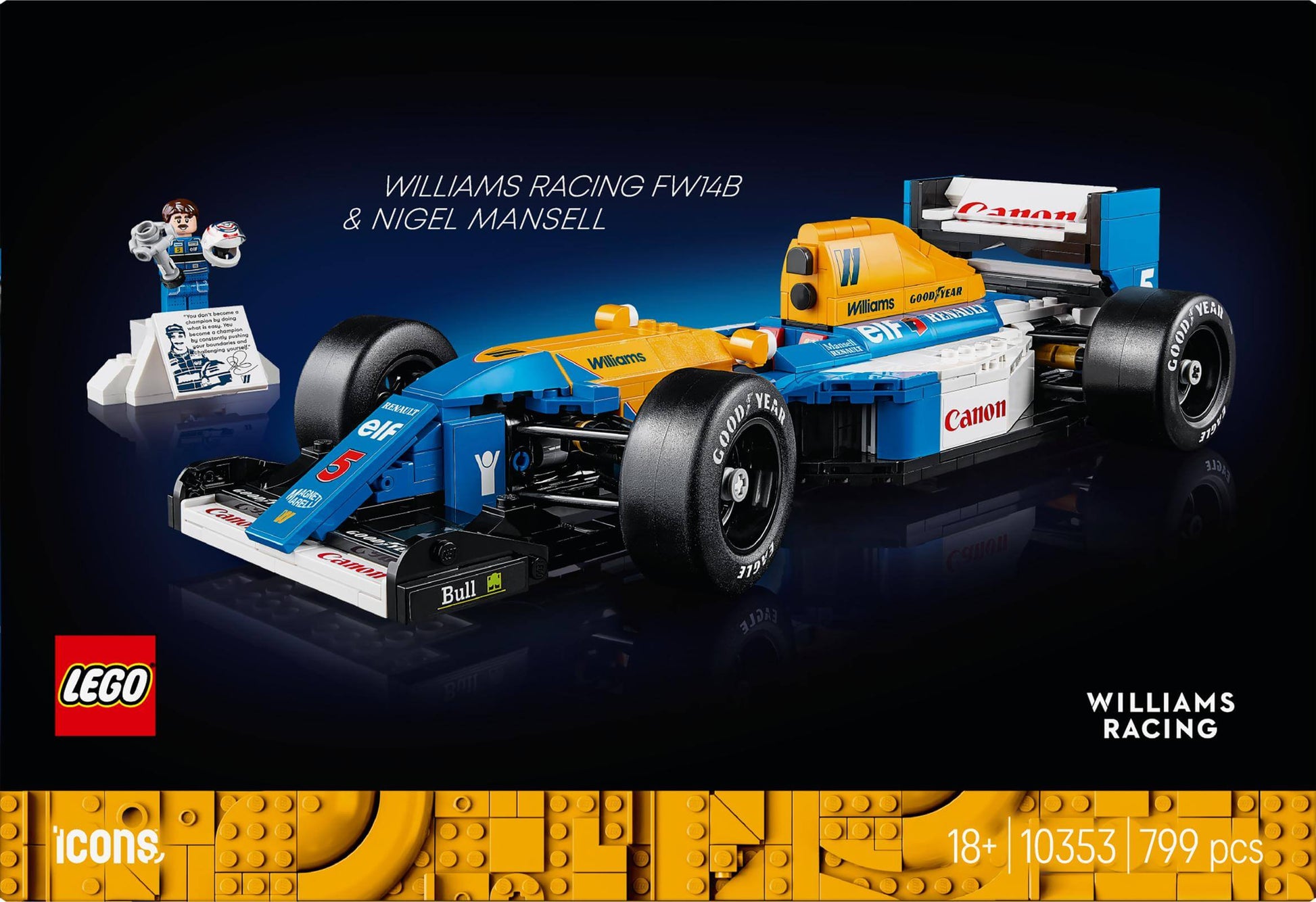 LEGO Icons Williams Racing FW14B & Nigel Mansell 10353 - Dian by Nimbus Labs