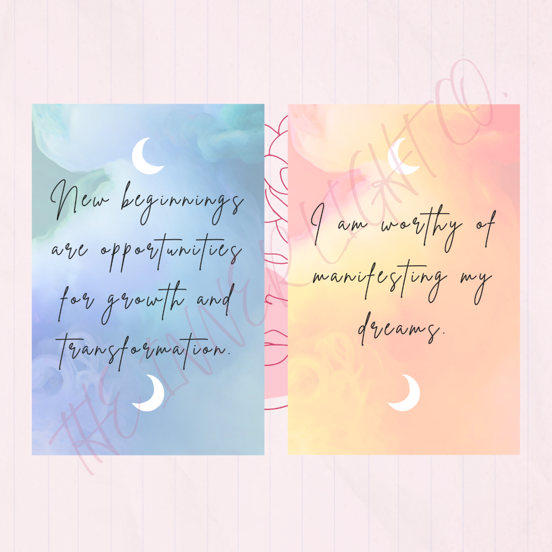 PRINTABLE 30 Intention Setting Affirmation Cards | Daily Manifestation & Personal Growth