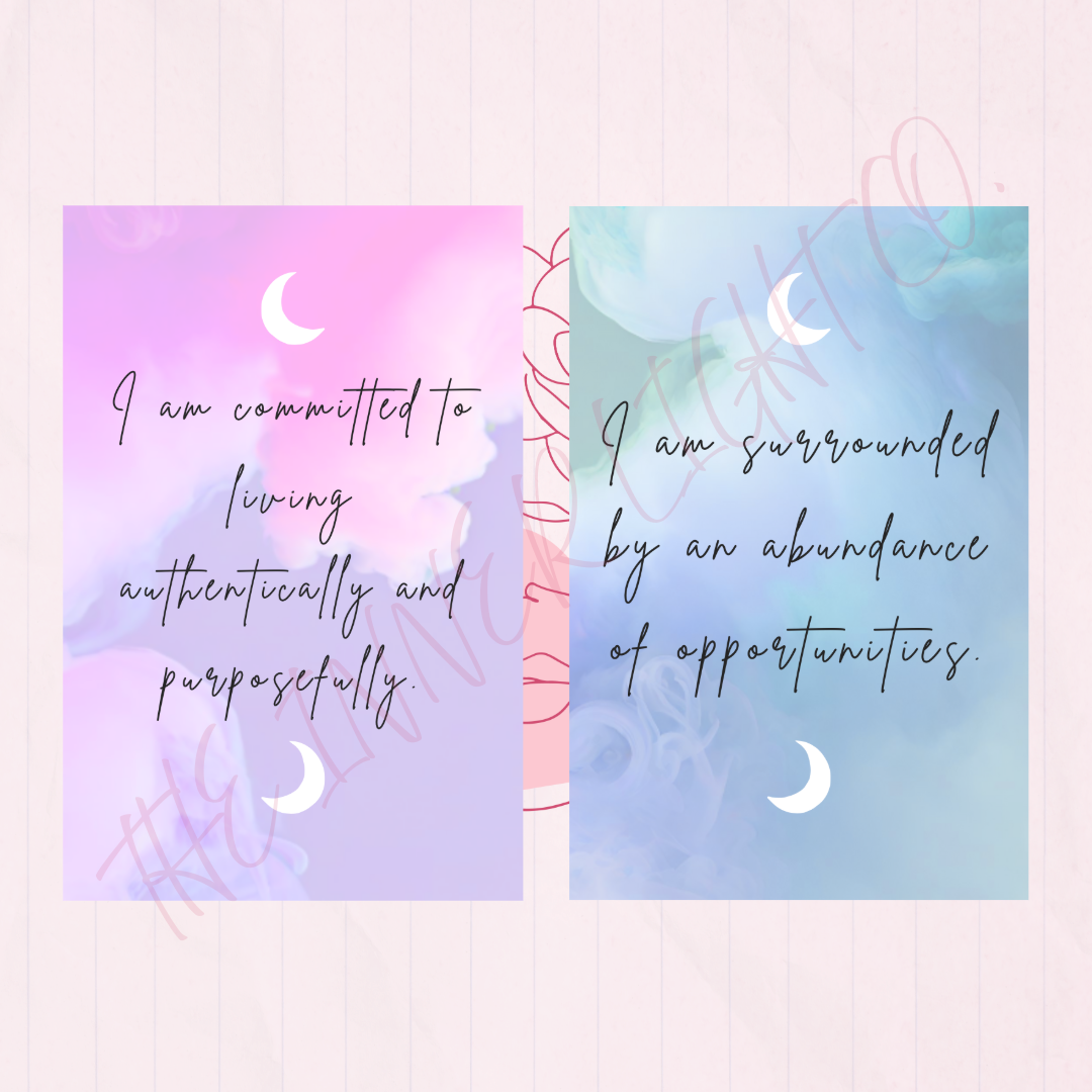 PRINTABLE 30 Intention Setting Affirmation Cards | Daily Manifestation & Personal Growth