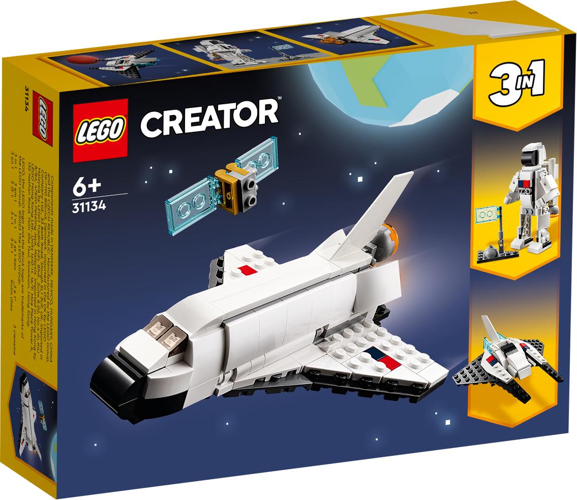 LEGO® Creator Space Shuttle 31134 Building Toy Set with Astronaut and Spaceship Models for Kids Aged 6+ (144 Pieces)