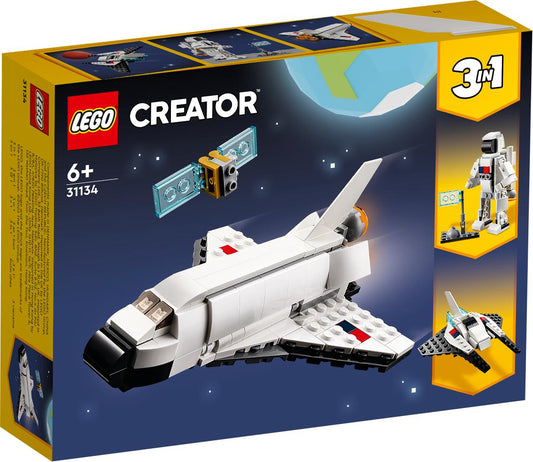 LEGO® Creator Space Shuttle 31134 Building Toy Set with Astronaut and Spaceship Models for Kids Aged 6+ (144 Pieces)
