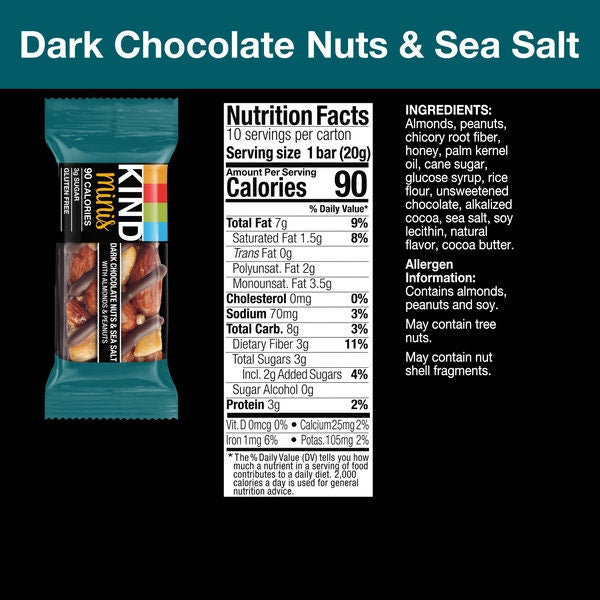 BeKind Dark Chocolate & Seasalt Minis 20g (1 x 6s)