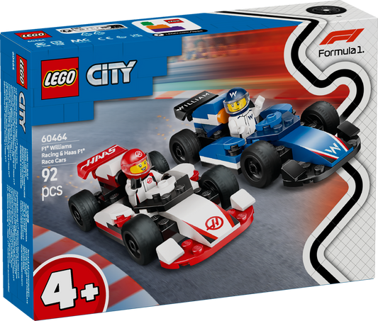 LEGO F1 Williams Racing & Haas F1 Race Cars 60464