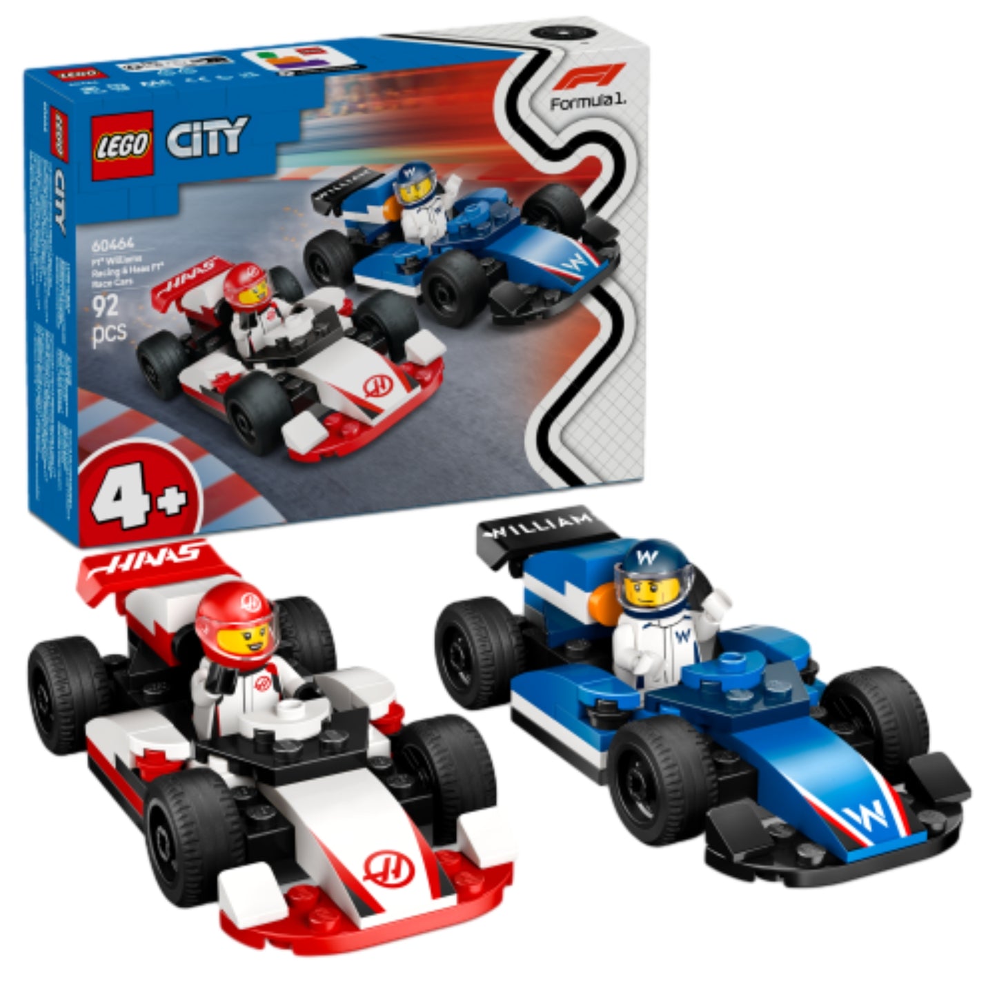 LEGO F1 Williams Racing & Haas F1 Race Cars 60464