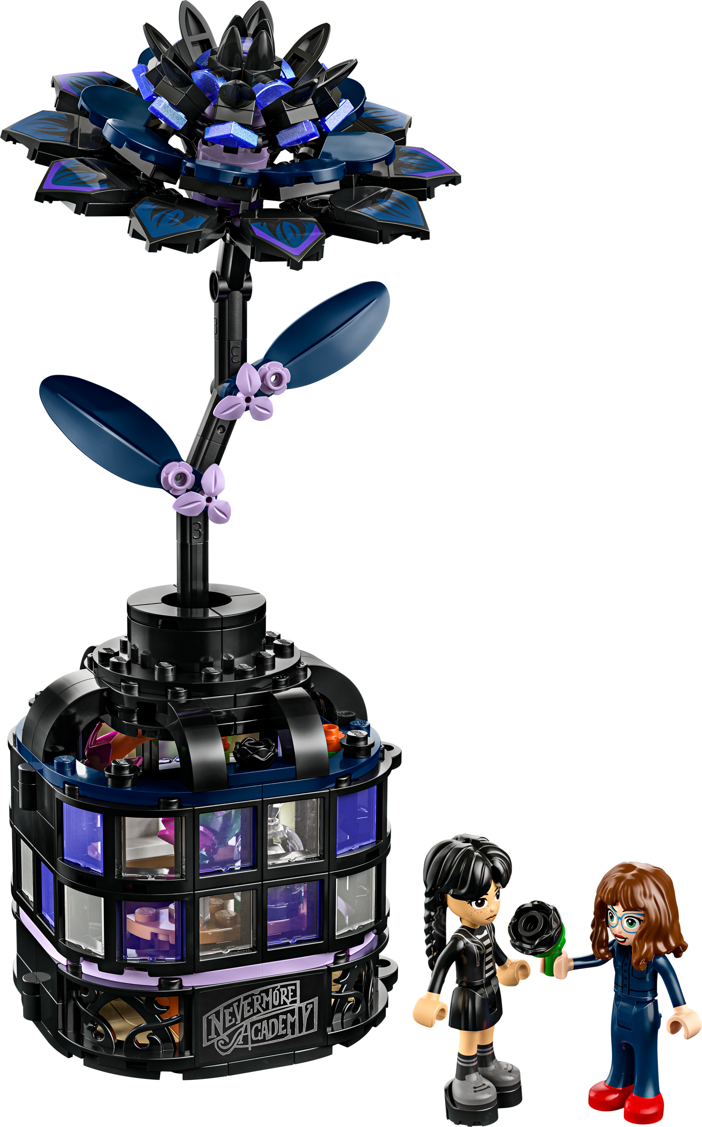 LEGO® Wednesday Black Dahlia Flower Halloween Gift, Faux Plant Room Decor 76784
