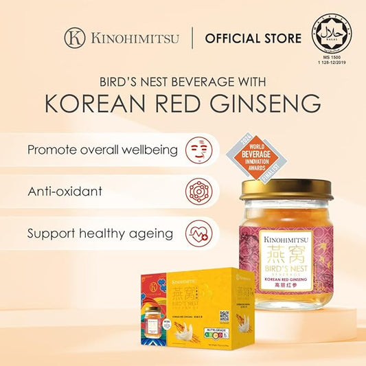 KINOHIMITSU BIRD NEST - KOREAN RED GINSENG 75GX6S PACK