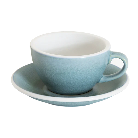 LOVERAMICS Egg Set of 1 x 200ml Cappuccino Cup and Saucer (Mineral Colours) - Dian by Nimbus Labs