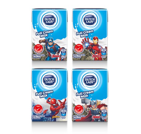 Dutch Lady Marvel Avengers Chocolate UHT Milk 125ml x 4