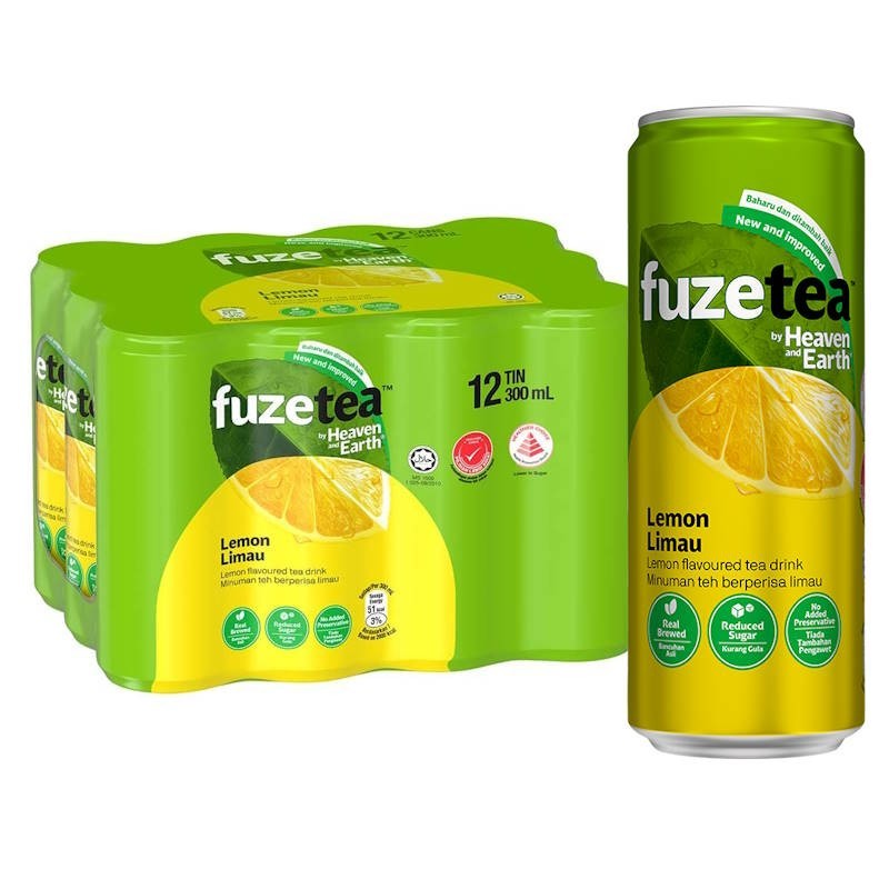 Fuze by Heaven and Earth - Lemon Green Tea (300ml x 12)