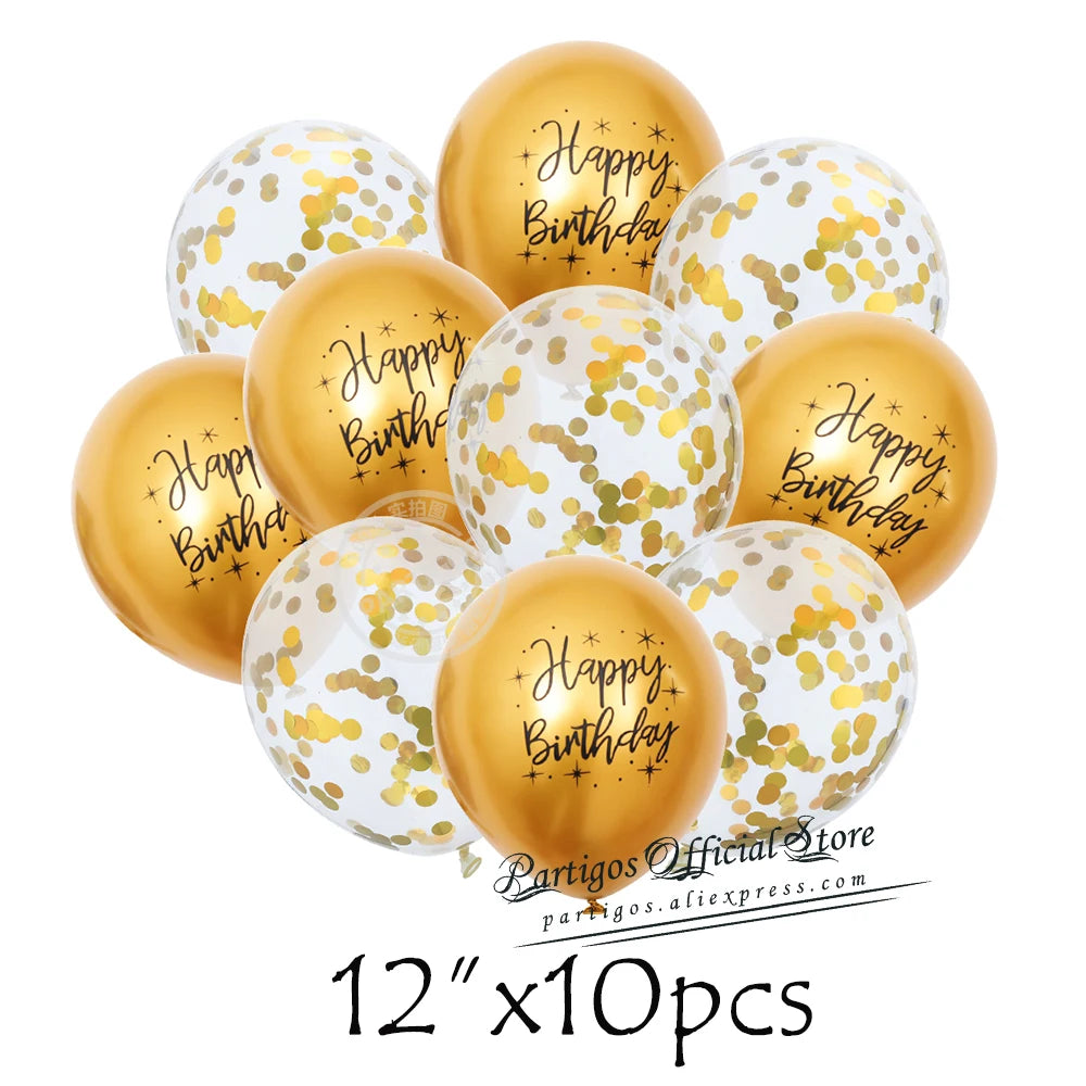 Happy Birthday Letters Balloons Set