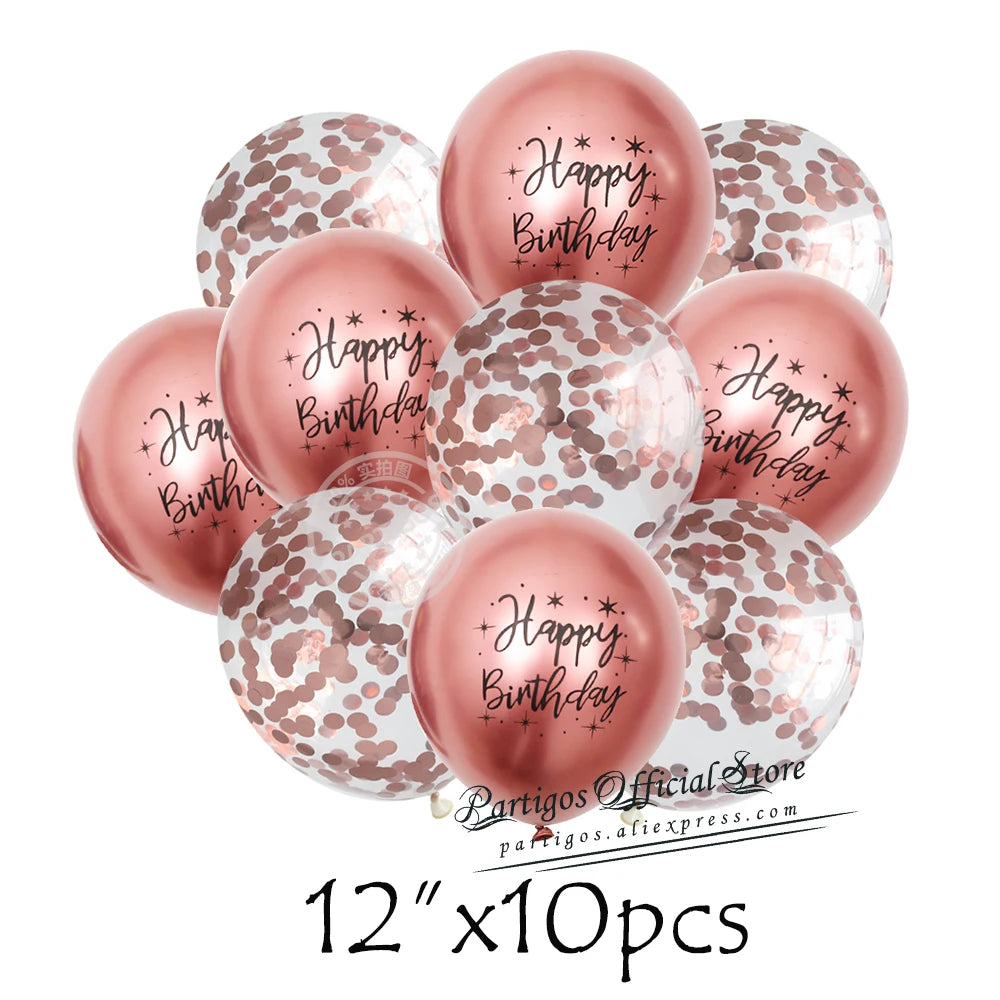 Happy Birthday Letters Balloons Set