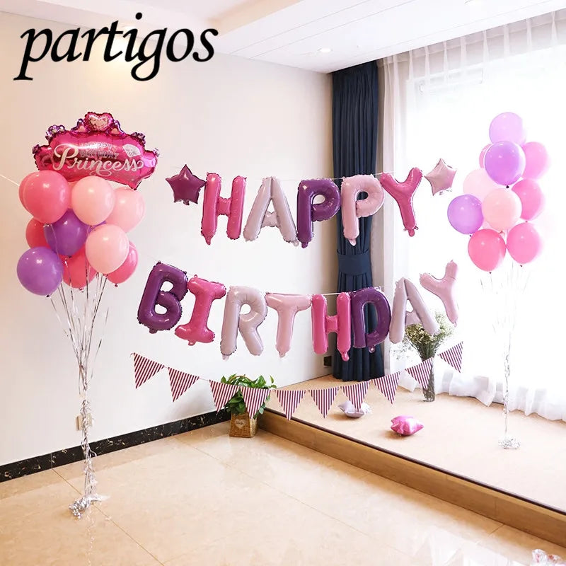 Happy Birthday Letters Balloons Set