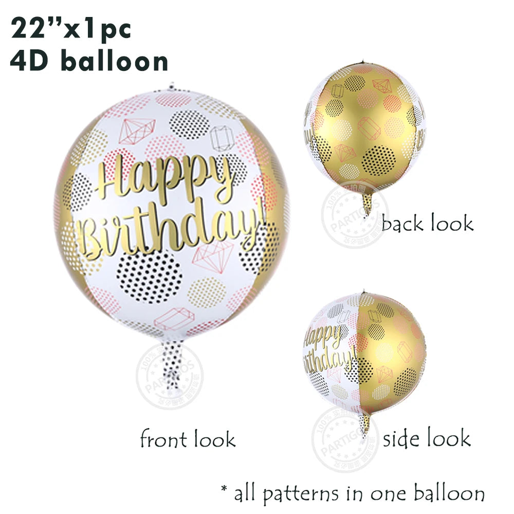 Happy Birthday Letters Balloons Set