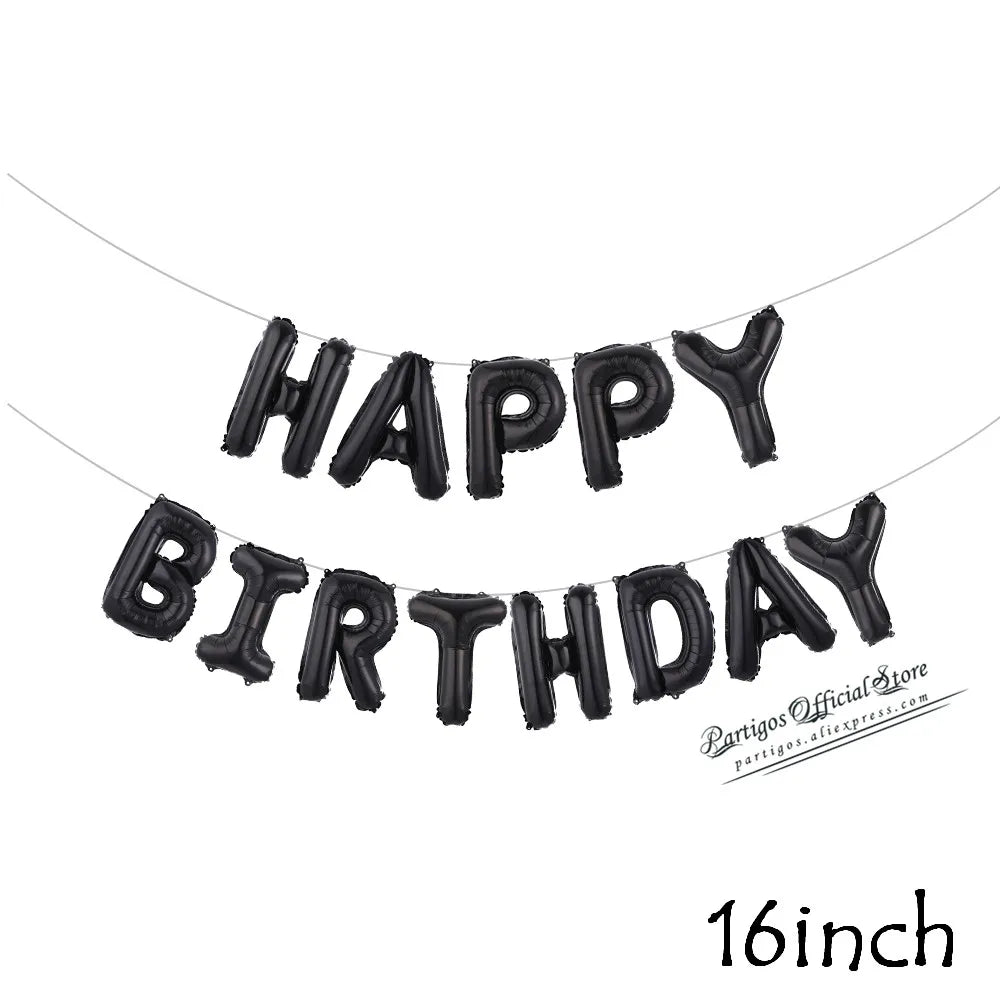 Happy Birthday Letters Balloons Set