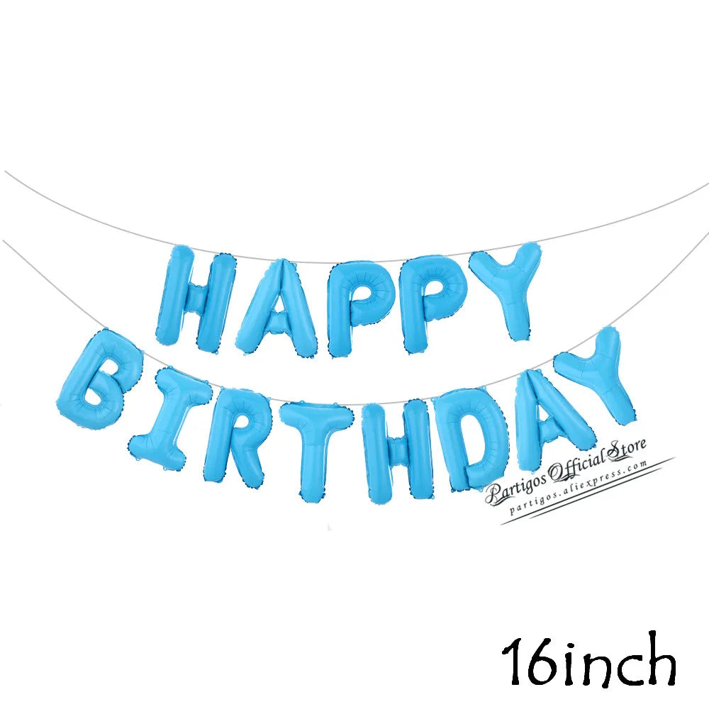 Happy Birthday Letters Balloons Set