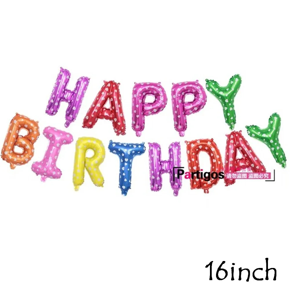 Happy Birthday Letters Balloons Set