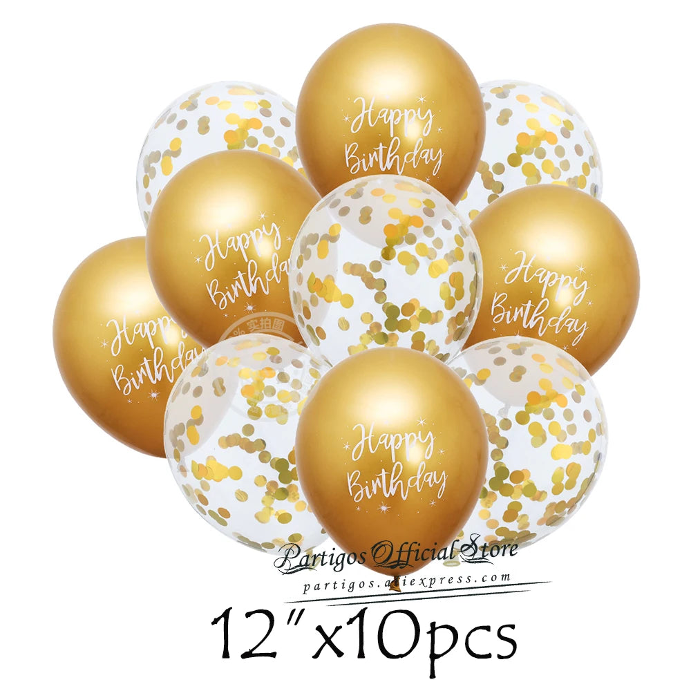 Happy Birthday Letters Balloons Set