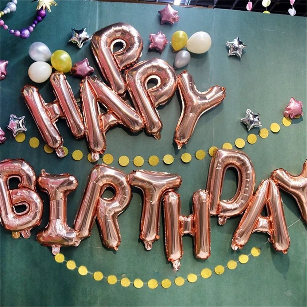 Happy Birthday Letters Balloons Set