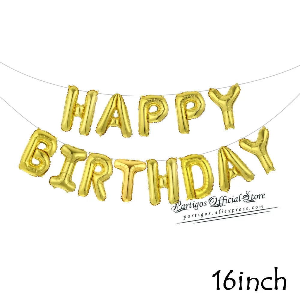 Happy Birthday Letters Balloons Set