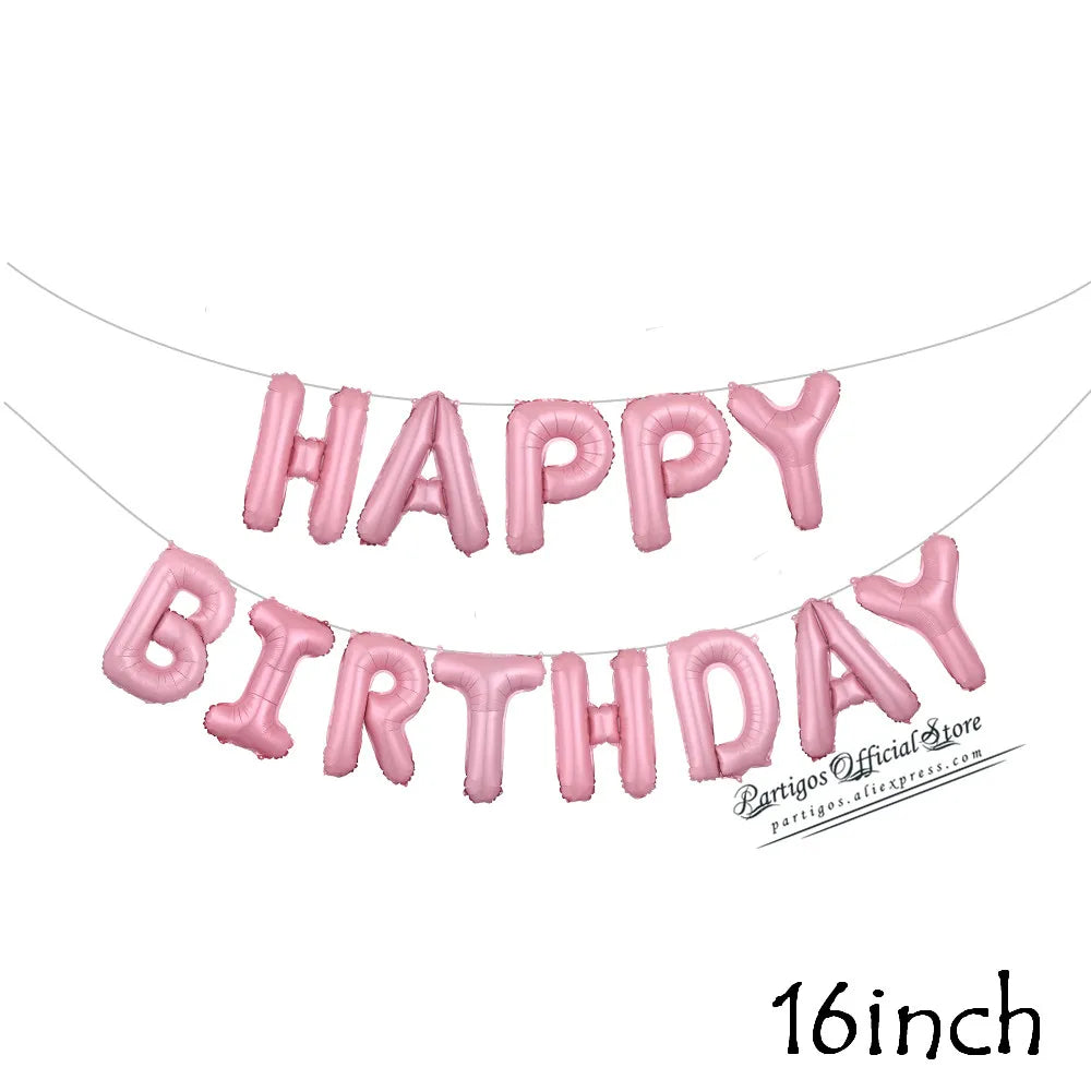 Happy Birthday Letters Balloons Set
