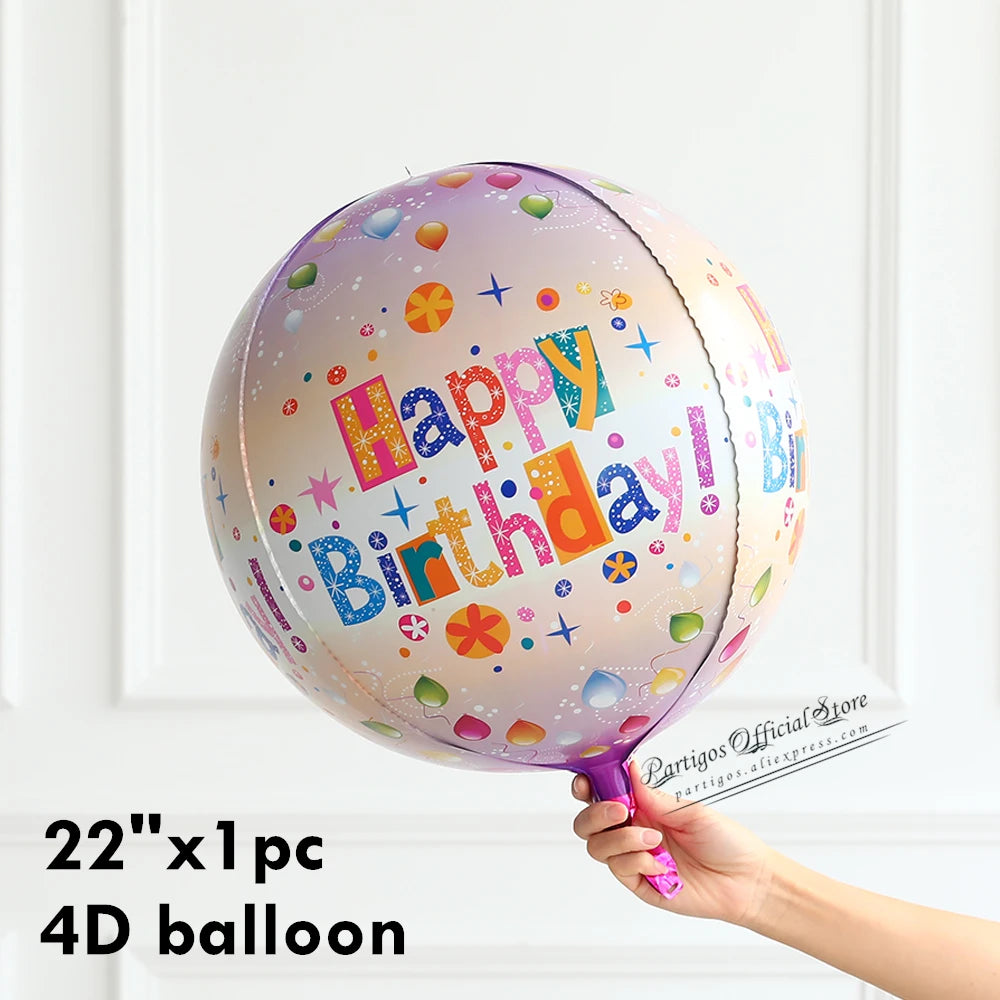 Happy Birthday Letters Balloons Set