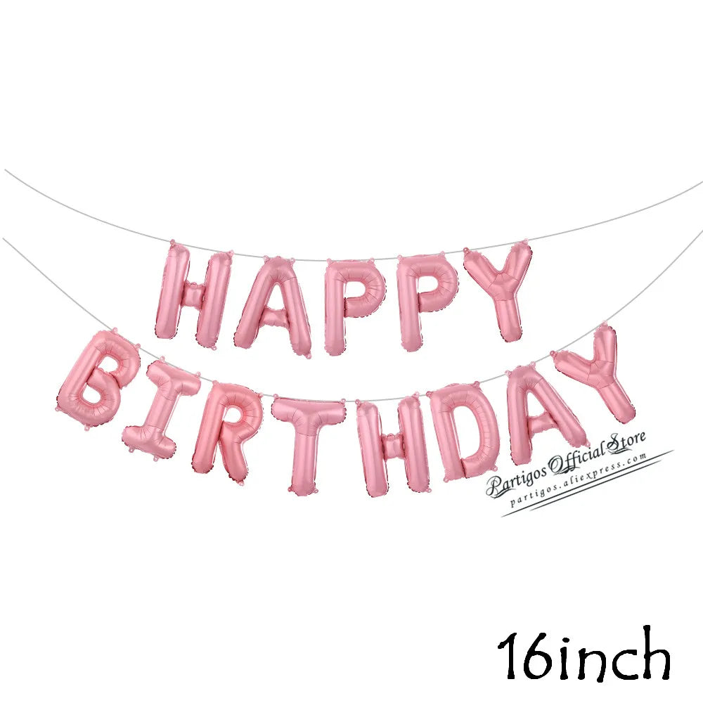 Happy Birthday Letters Balloons Set
