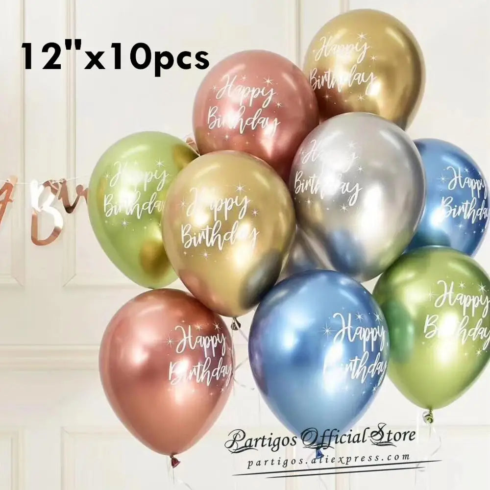 Happy Birthday Letters Balloons Set