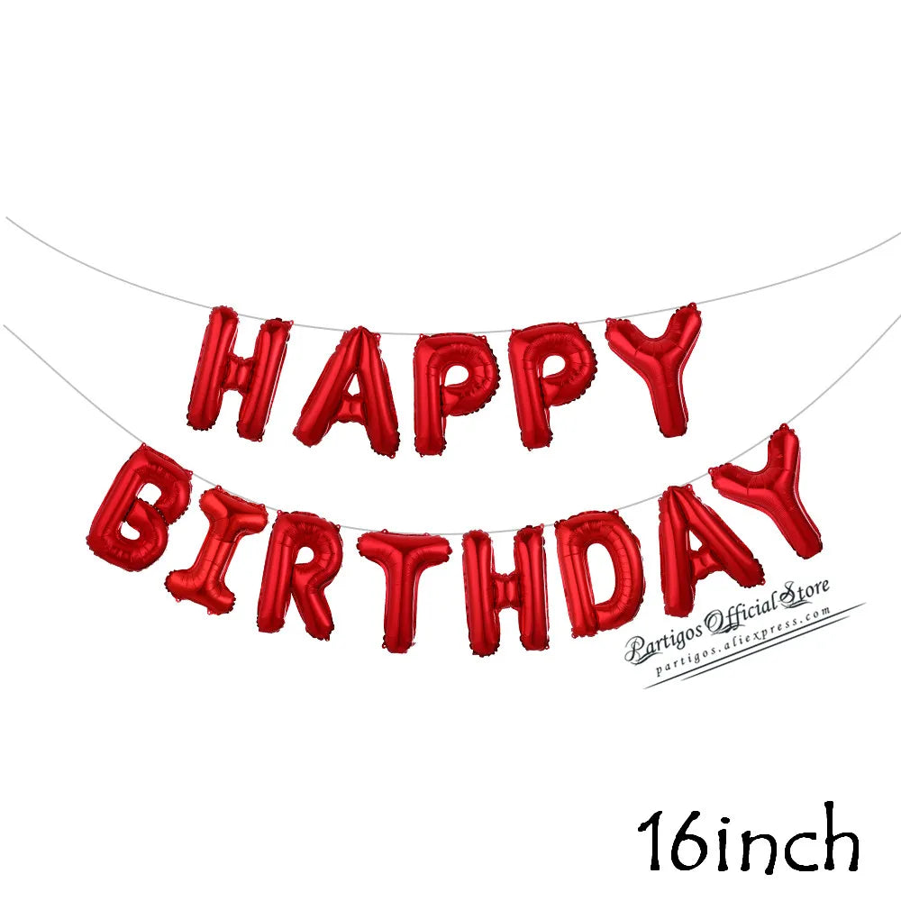 Happy Birthday Letters Balloons Set