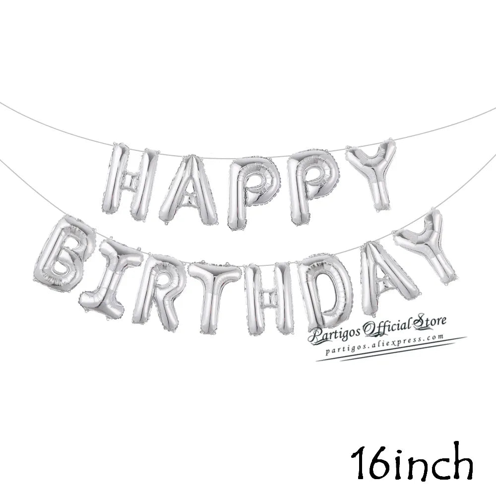 Happy Birthday Letters Balloons Set