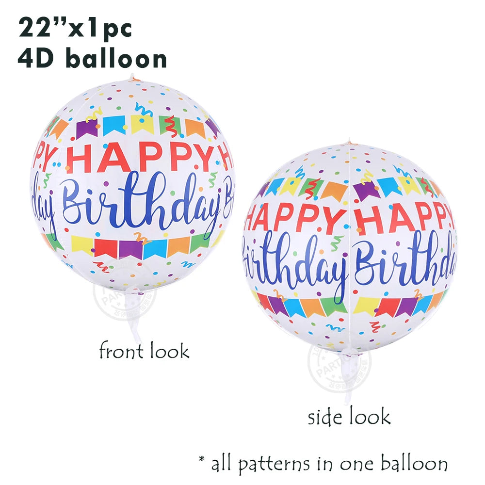 Happy Birthday Letters Balloons Set