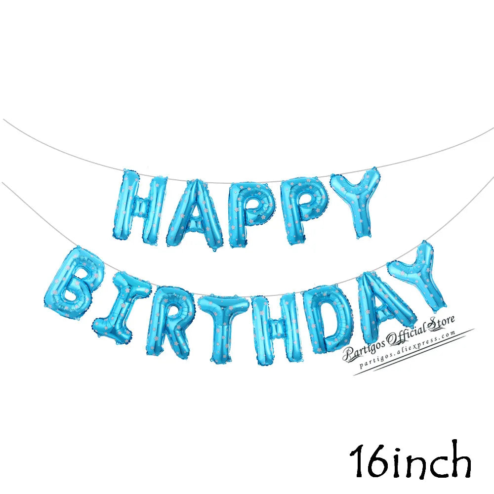 Happy Birthday Letters Balloons Set
