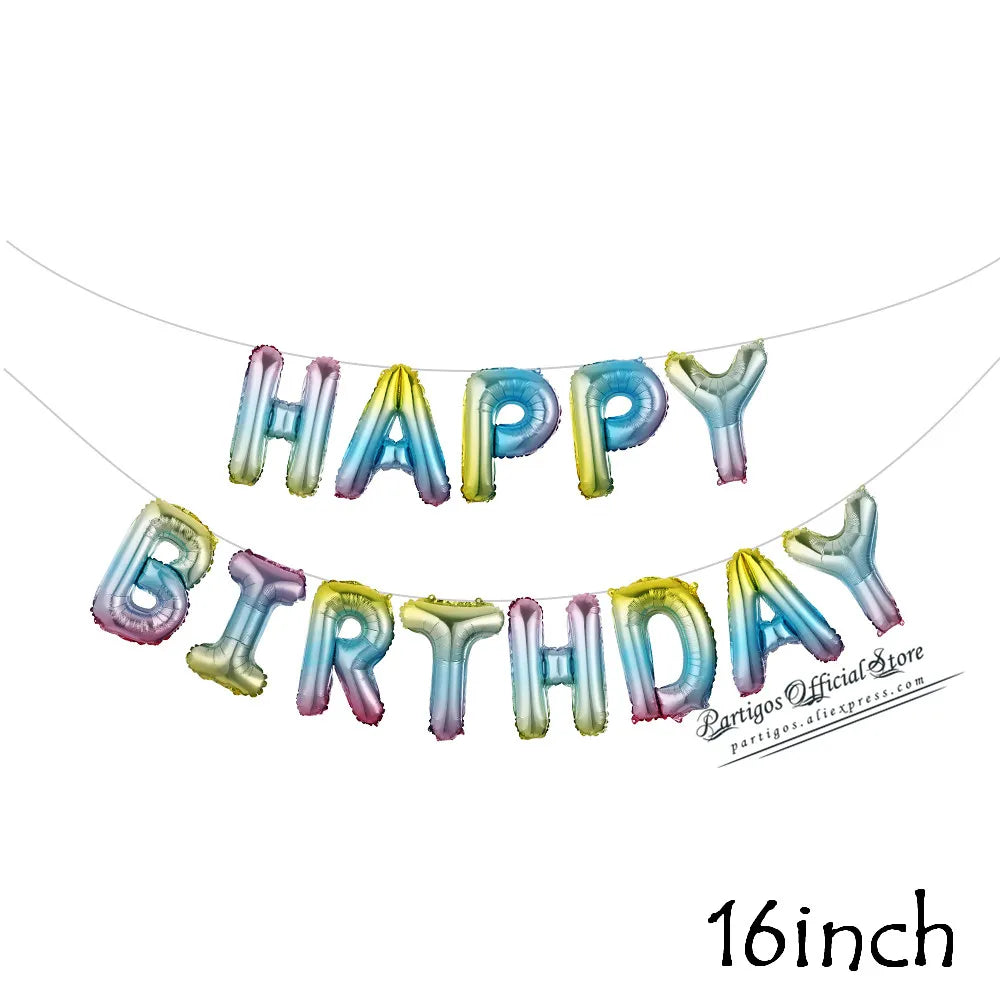 Happy Birthday Letters Balloons Set