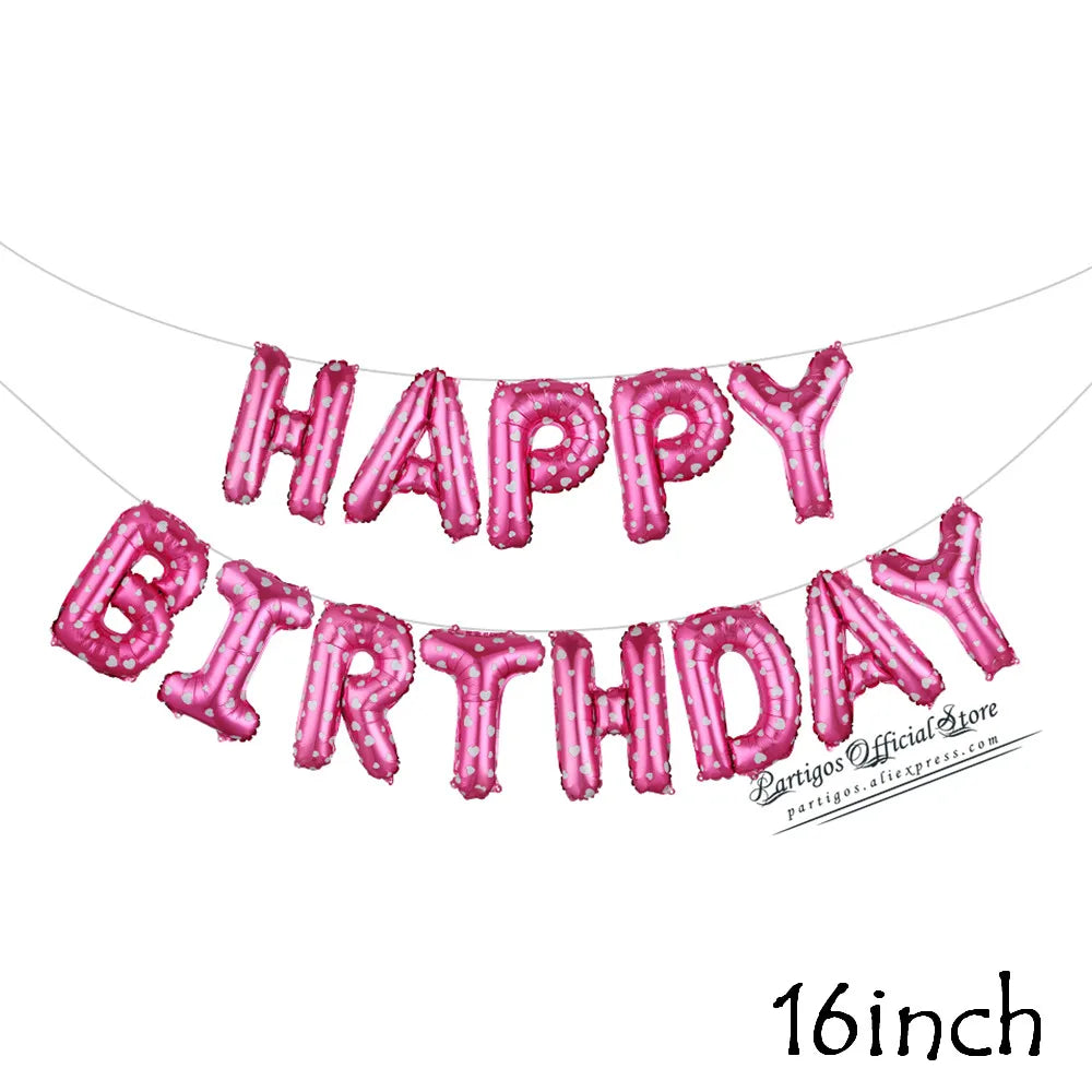 Happy Birthday Letters Balloons Set