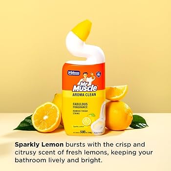 Mr Muscle Toilet Cleaner - Sparkly Lemon - Value Pack of 3 x 500ml