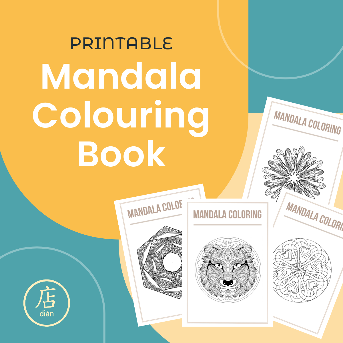 PRINTABLE Mandala Colouring Workbook | Stress Relief & Creative Fun