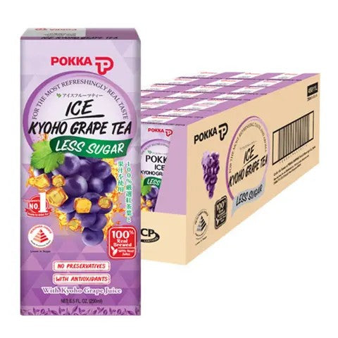 Pokka Ice Kyoho Grape Tea Less Sugar 250ml x 6s