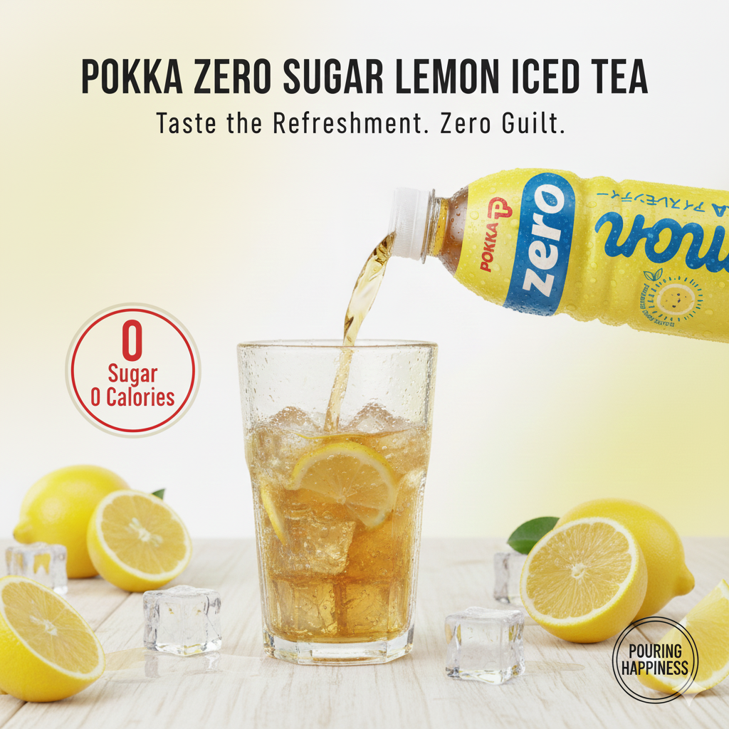 Pokka Ice Lemon Tea ZERO SUGAR 500ML X 24