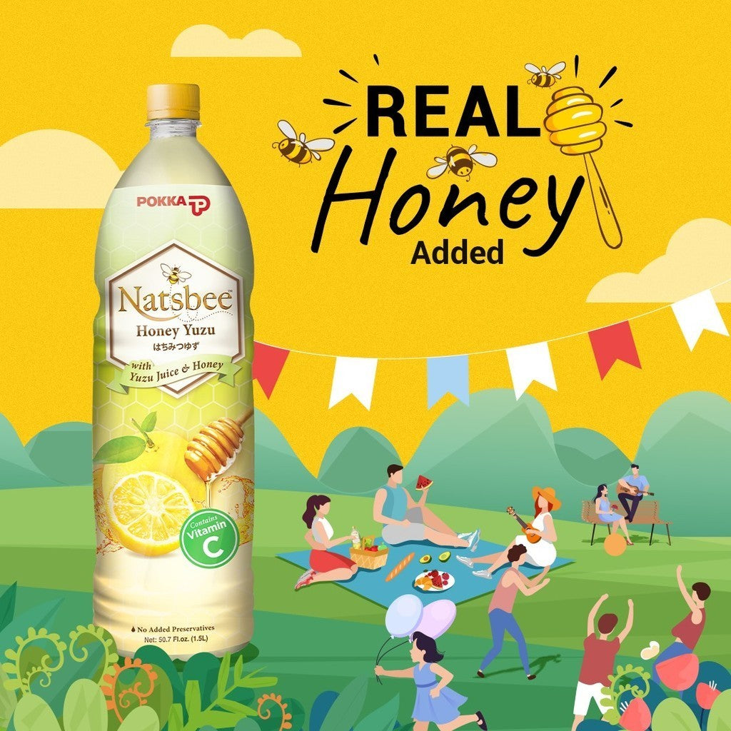 Pokka Natsbee Honey Yuzu Drink (1.5L x 12)