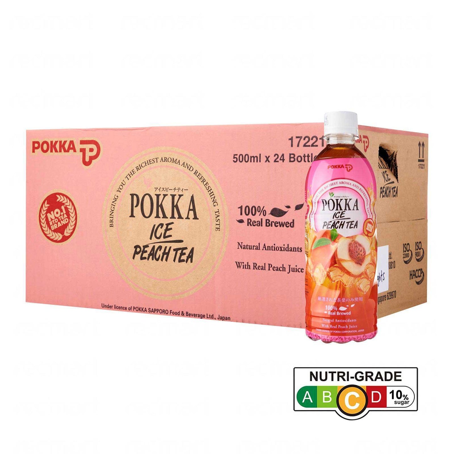 Pokka Ice Peach Tea (500ML x 24s)