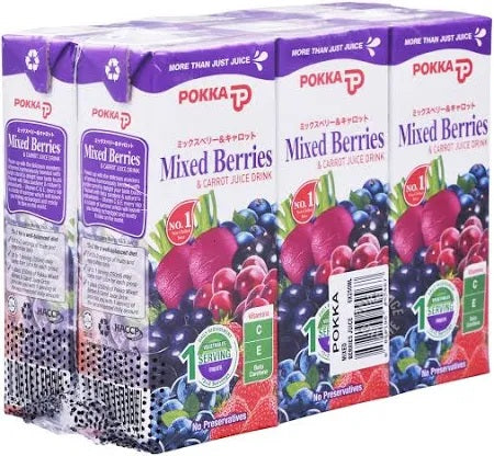 Pokka mixed berries & carrot juice (250ml x 6s)