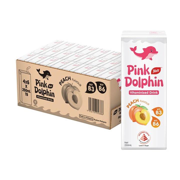 Yeo's Pink Dolphin Flavoured Vitaminised Drink - Peach