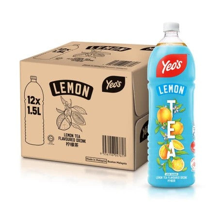 Yeo's Lemon Tea Less Sugar (1.5L x 12 Bottle) Carton