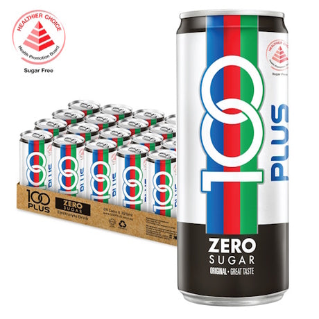 100 Plus Isotonic Can Drink Zero Sugar - Original (24 x 325ml)