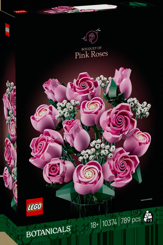 LEGO Botanicals Bouquet of Pink Roses, Decorative Flowers 10374