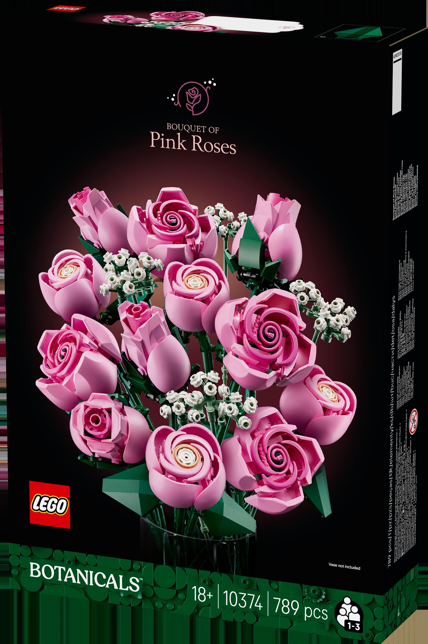 LEGO Botanicals Bouquet of Pink Roses, Decorative Flowers 10374