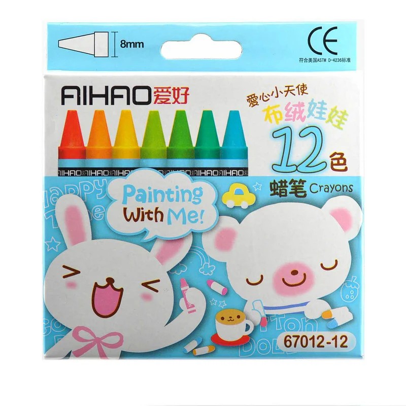 12 Pcs Colourful Crayons