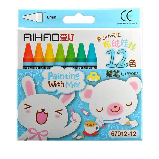 12 Pcs Colourful Crayons
