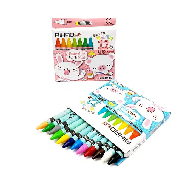 12 Pcs Colourful Crayons