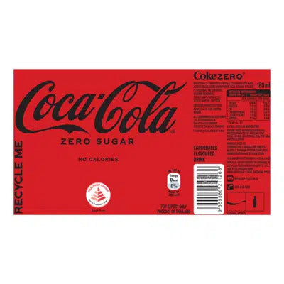 Coca-Cola Mini Can Drink - Zero Sugar (6x180ml)